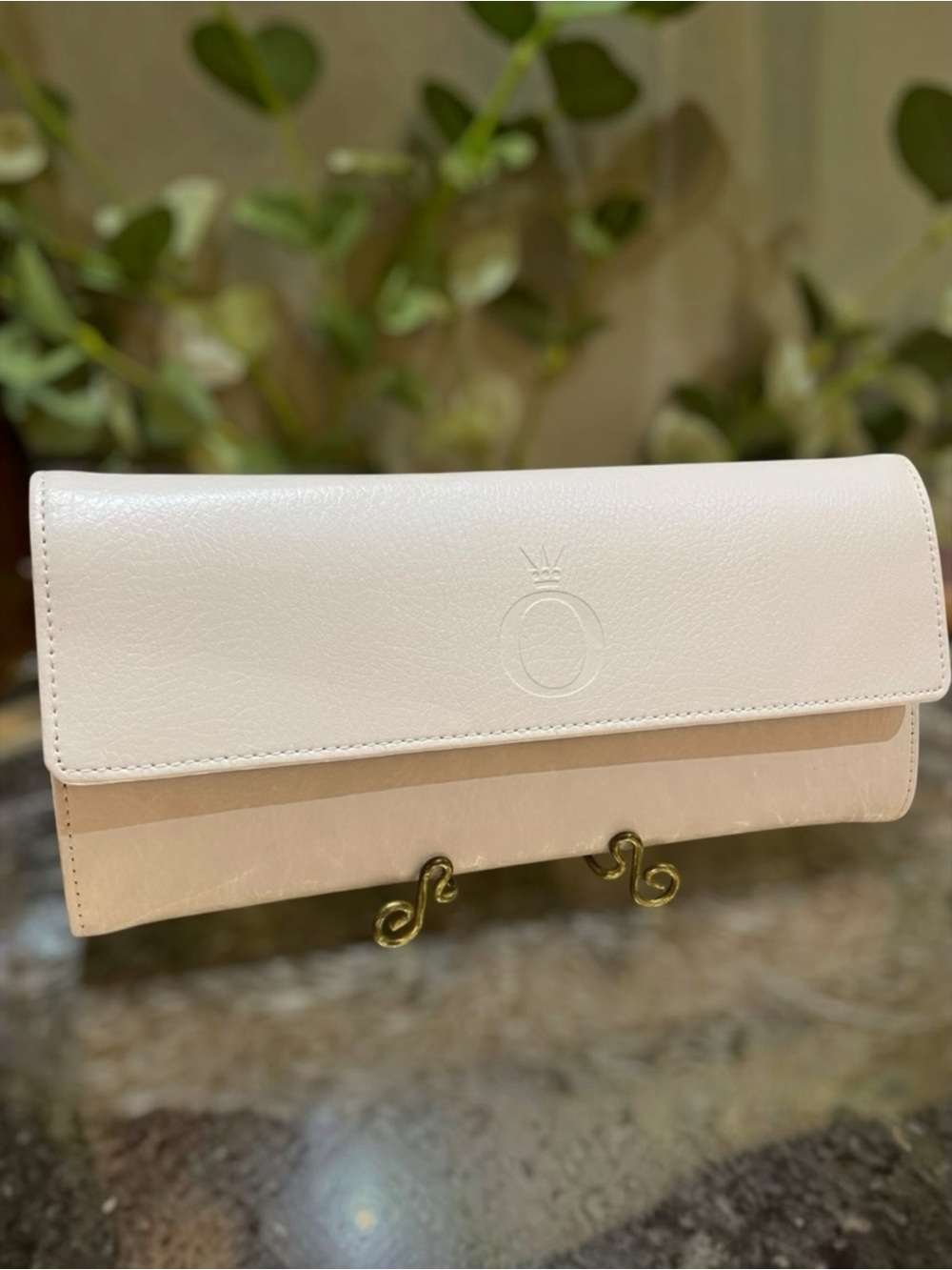 Pandora Travel Jewelry Holder Case Clutch Wallet Pink Leather Tri-Fold